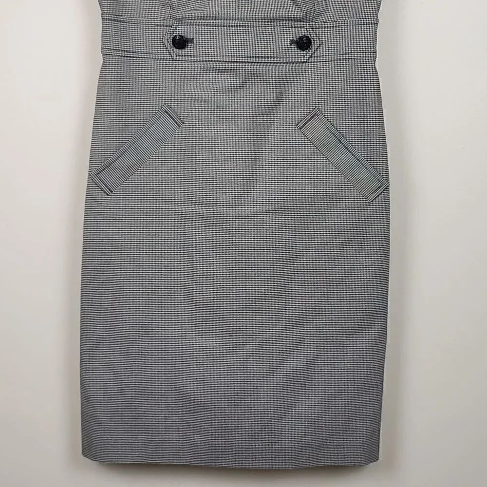 Brooks Brothers Classic Black & White Houndstooth Sleeveless Sheath Dress - Picture 4 of 10